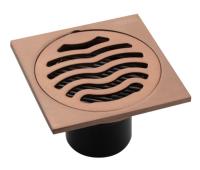 Трап медь 100х100 выход 50мм верт., решетка, сухой затвор (нерж,/сталь) MAGNUS